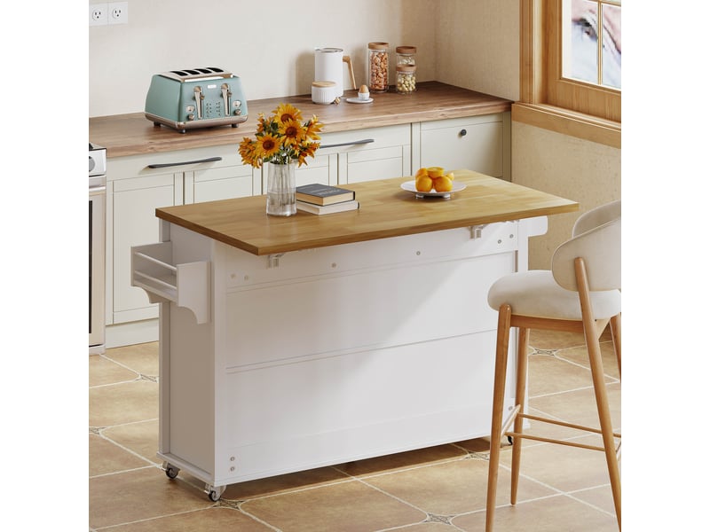 Desserte 4 portes 3 tiroirs coloris blanc+naturel mdf desserte bicolore - Conforama E