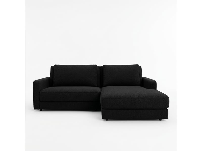  Canapé venezia laine bouclée angle d noir 3 pl 3CA56.AS.3A.D.12 - Conforama A