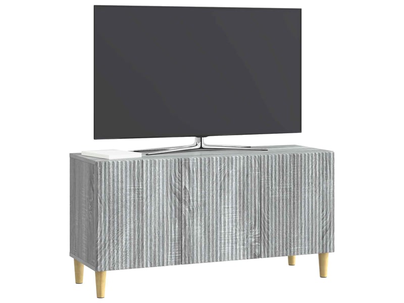  Meuble tv - banc tv - meuble de rangement 99 x 34,5 x 50 cm sonoma gris bois d'ingénierie  - Conforama C