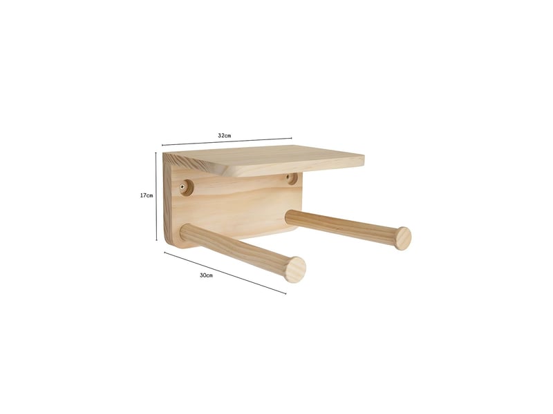 Support vélo mural woody en bois naturel 30 x 30 x 17 cm - Conforama D