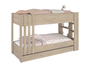Lit superposé 90x190/200 cm PARISOT 3580EN23 coloris bois clair