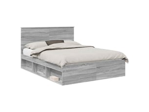 Lit 2 places 150x200 cm coloris gris