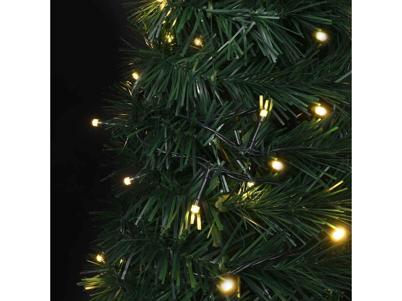  Sapin de noël artificiel, arbre de noël pré-éclairé avec guirlandes vert 210cm  - Conforama E