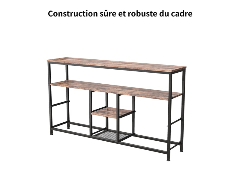  Meuble tv 108 cm avec lumières led, banc tv support télé console tv avec avec 4 tiroirs et 3 étagères de rangement, multicolore  - Conforama E
