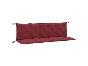 Lot de 2 coussins de banc de jardin, coussins d'assise rouge bordeaux mélangé cf58688