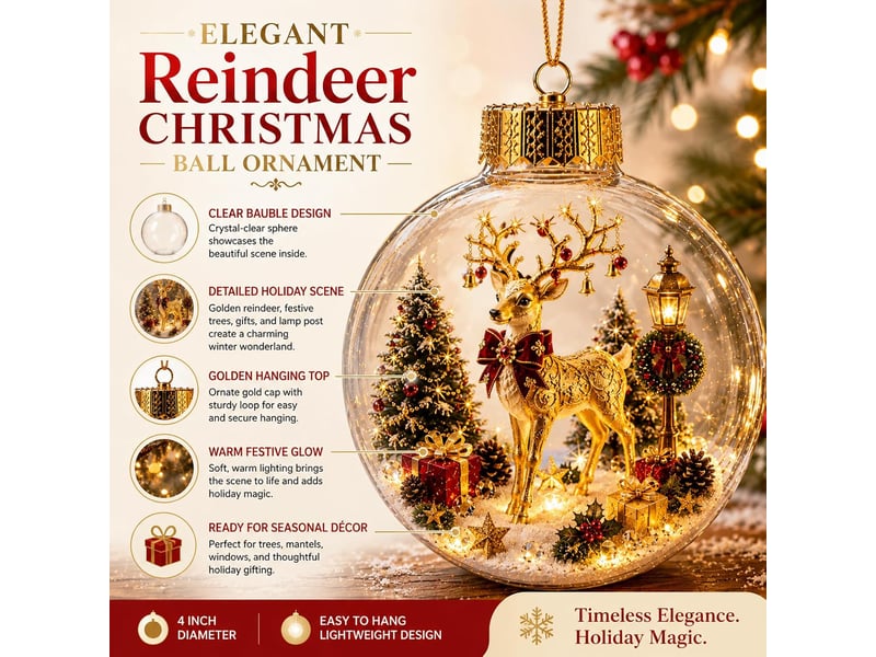  Lot de 8 boules de noël lumineuses led, lumière blanc chaud, décoration suspendue pour sapin et maison, e  - Conforama B