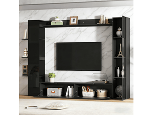 Meuble tv coloris noir 245 cm <strong>OKWISH</strong>  <strong></strong>