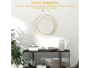 Miroir  de salle de bain coloris doré <strong></strong>  <strong></strong> - 65 cm x 65 cm