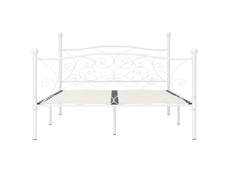  Lit double - lit adulte - cadre de lit sans matelas avec sommier à lattes métal 120x200cm  - Conforama C