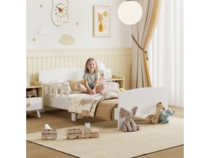 Lit simple 90x190 cm coloris blanc