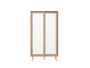 Armoire 2 porte(s) coulissante 0 tiroir(s) LEYTN coloris bicolore largeur 80 cm