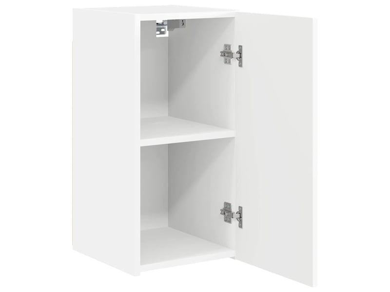  Meuble tv - banc tv - meuble de rangement mural 30 x 31 x 60 cm blanc bois d'ingénierie  - Conforama E