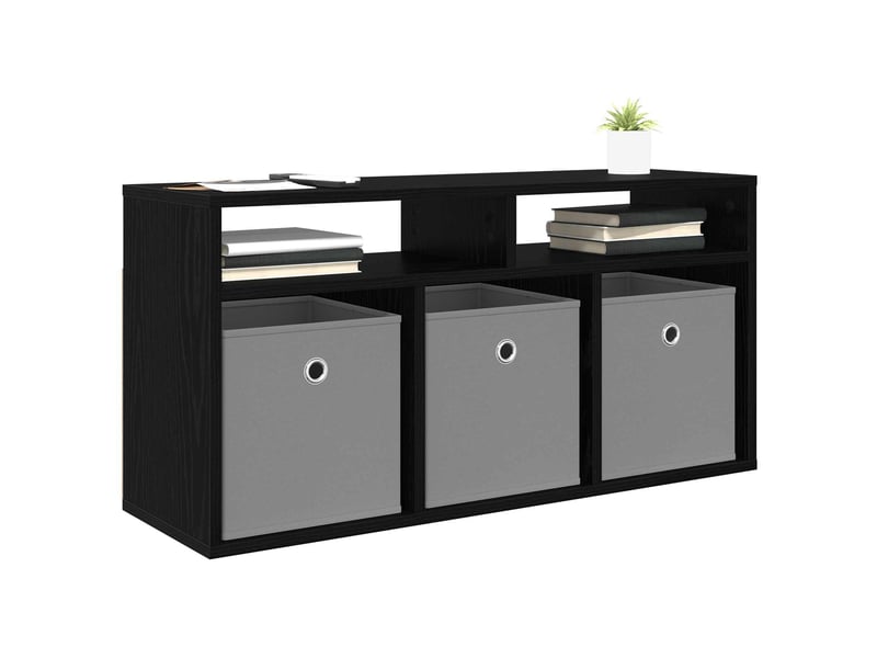  Meuble tv - basboard avec tiroir chêne noir 87 x 27,5 x 43 cm  - Conforama C