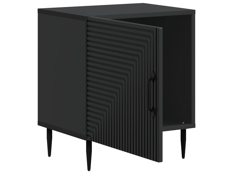  Table de chevet - cabinet de chevet - table de nuit noir 43 x 34,5 x 50 cm bois d'ingénierie  - Conforama C