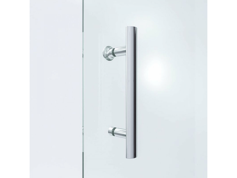  2 poignées en acier inoxydable pour porte de douche de 145 mm pour salle de bain et cuisine.  - Conforama E