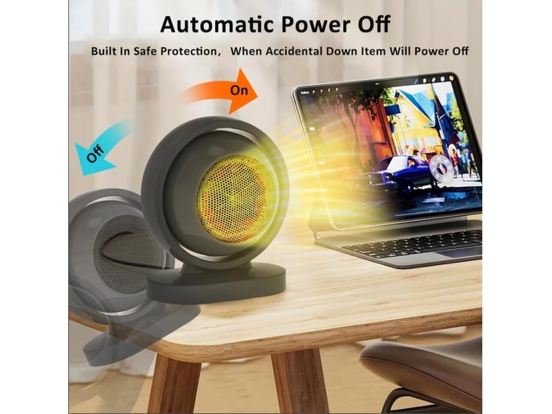 Mini chauffage d'appoint portable pour le bureau, idéal pour l'hiver, convient aux chambres et aux bureaux (gris YSK0006092SJY - Conforama E