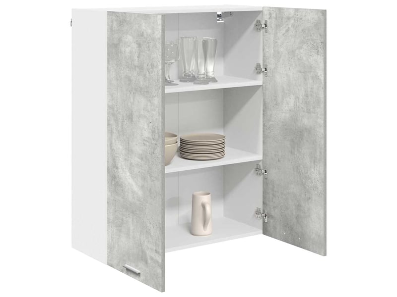  Meuble de rangement, armoire suspendue gris béton 80x31x100cm bois d'ingénierie shl5437  - Conforama C
