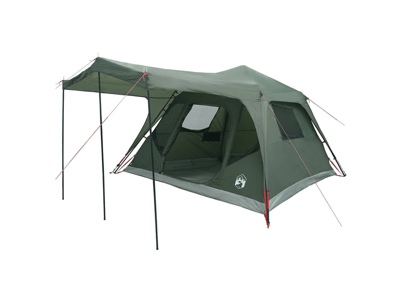  Tente de camping, tente familiale vert armée 6 personnes polyester et acier  - Conforama A