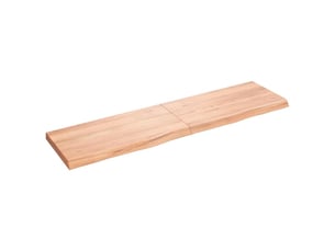 Comptoir de salle de bain, plan de travail marron 120x30x(2-4) cm bois traité cf65785