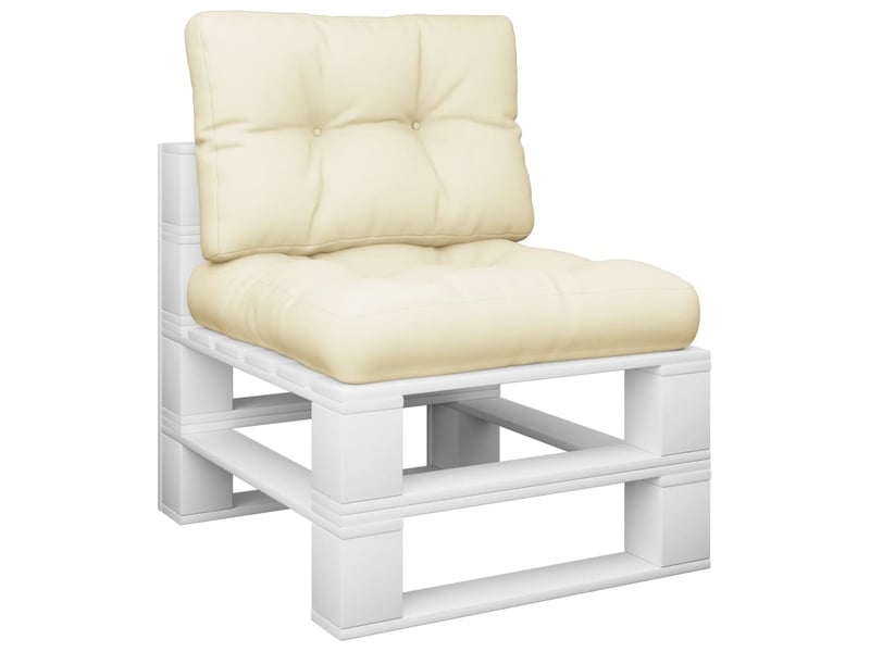  Lot de 2 coussins de palette, coussins de canapé crème tissu cf59526  - Conforama C