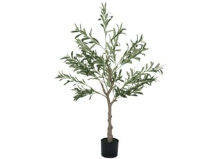 Olivier artificiel 120 cm plante artificielle intérieur, fausse plante décoration pour maison, bureau, salon, chambre