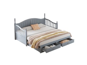 Lit banquette 90x190 cm    coloris gris