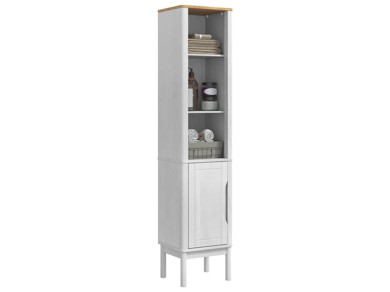  Meuble de salle de bain, armoire salle de bain haut floro blanc 35 x 30 x 160 cm cf65450  - Conforama C