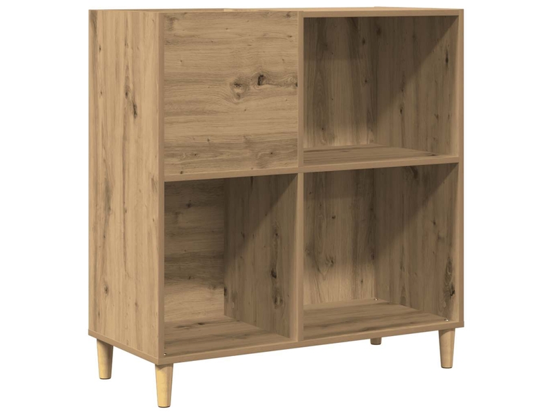  Armoire à disques, armoire de rangement chêne artisanal 84,5x38x89cm bois ingénierie shl17  - Conforama A