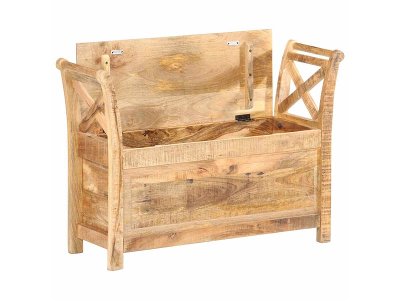  Banc d'entrée, banc interieur 103x33x72 cm bois de manguier solide  - Conforama D