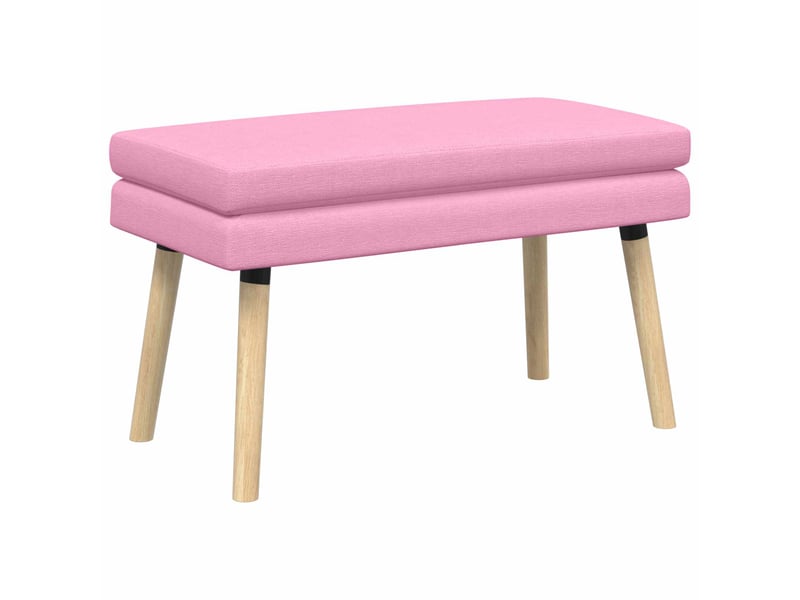  Banc chambre, bout de lit à double couche rose 80x40x47 cm tissu  - Conforama A