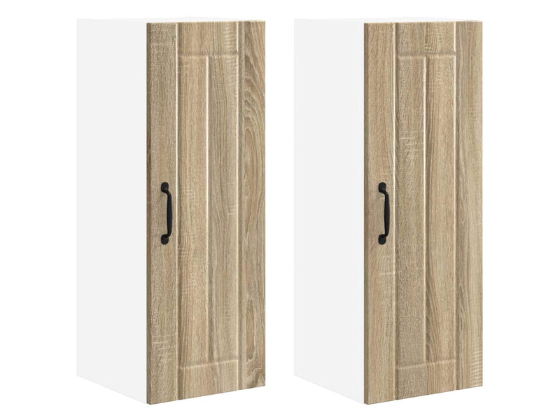  Meuble mural de cuisine | armoire de cuisine 2 pcs chêne sonoma bois d'ingénierie shl8532  - Conforama A
