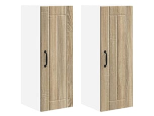 Meuble mural de cuisine | armoire de cuisine 2 pcs chêne sonoma bois d'ingénierie shl8532
