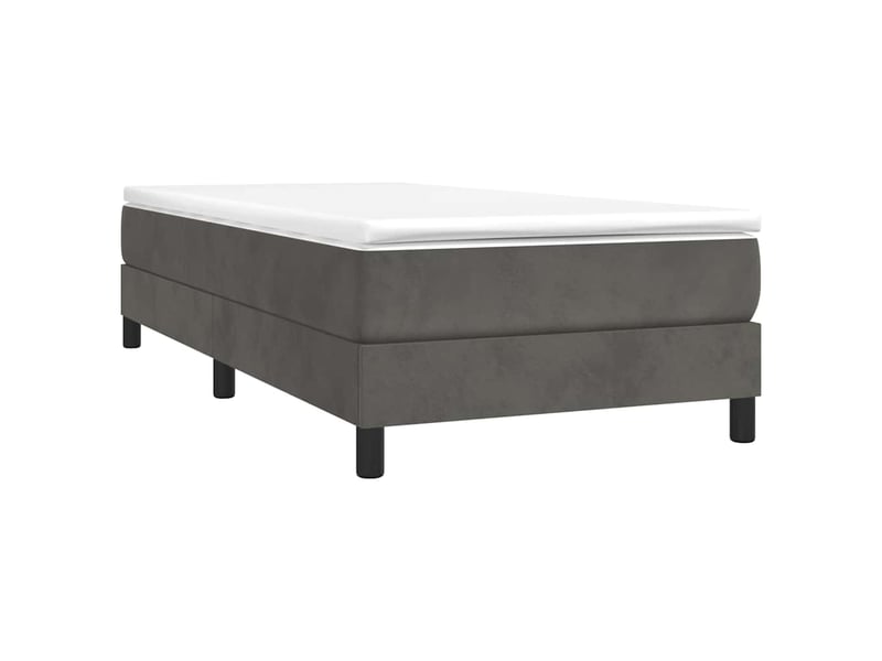 Lit simple- lit adulte - sommier à lattes de lit avec matelas gris foncé 100x200 cm - Conforama B