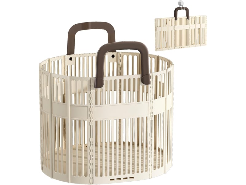 Panier a linge pliable grand, 43l corbeille a linge avec manipuler, panier rangement légère plastique, collapsible laundry basket pour salle de bain - Conforama A