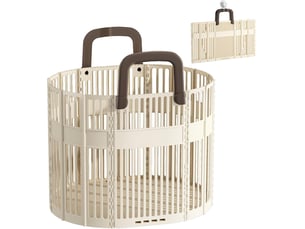 Panier a linge pliable grand, 43l corbeille a linge avec manipuler, panier rangement légère plastique, collapsible laundry basket pour salle de bain