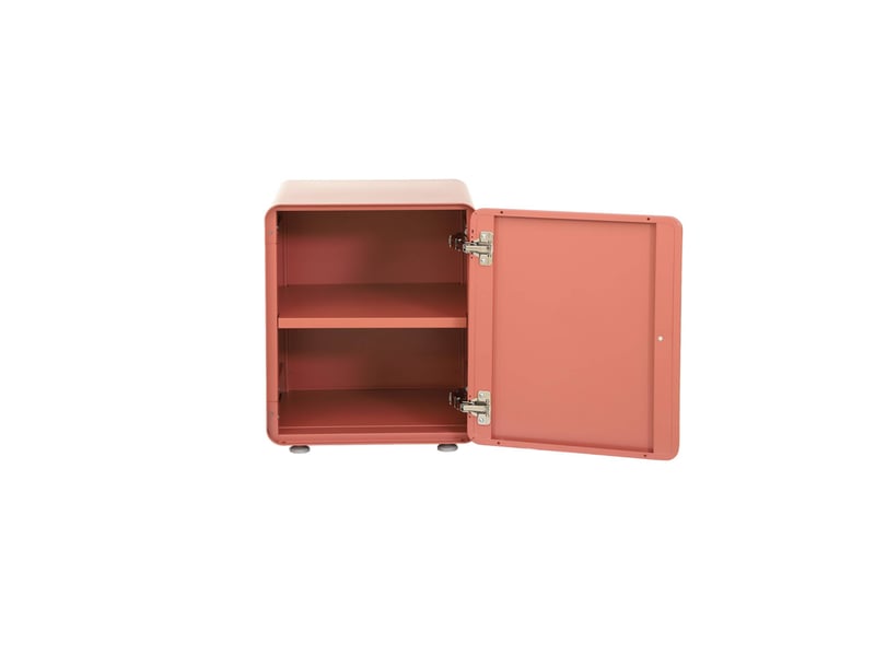  Table de chevet industrielle acier 1 porte terracotta - tribeca  - Conforama E