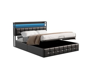 Lit coffre 140x190 cm coloris noir