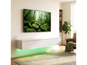 Meuble tv coloris blanc  <strong></strong>  <strong></strong>
