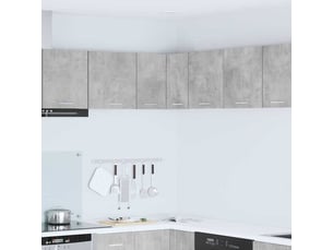 Meuble de rangement, armoire suspendue gris béton et blanc 57x57x40cm