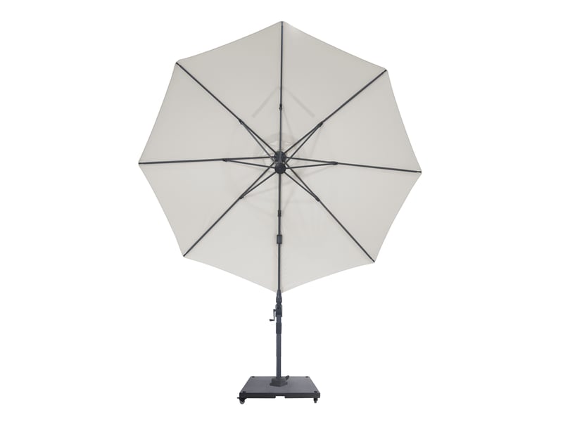  Axi solis parasol déporté rond avec pied de parasol, ø 300 cm, anthracitebeige | pour le jardin terrasse avec armature thermolaquée | housse de protection inclus  - Conforama D