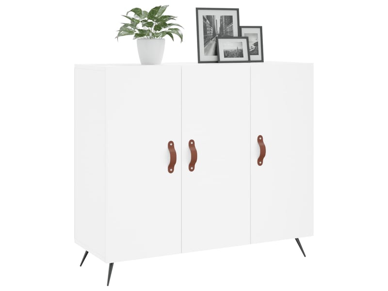  Buffet - bahut - meuble de rangement blanc 90x34x80 cm bois d'ingénierie  - Conforama C