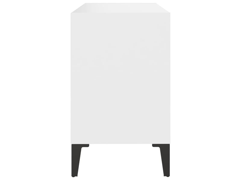  Meuble tv banc tv avec pieds en métal blanc 69,5x30x50 cm  - Conforama E