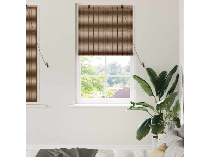 Store enrouleur, store à rouleau marron 80 x 160 cm bambou cf45329 - Conforama B