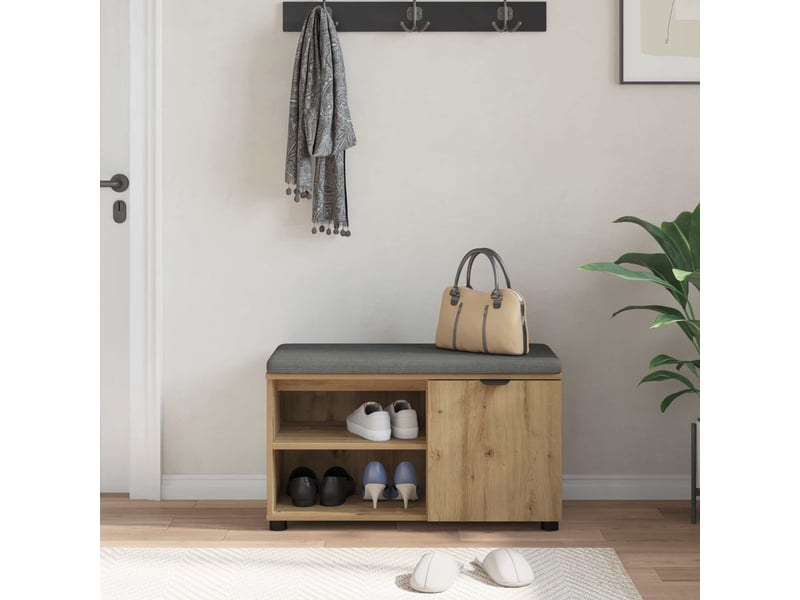 Banc d'entrée, banc interieur chêne artisanal 80x38x46 cm shl32672  - Conforama D
