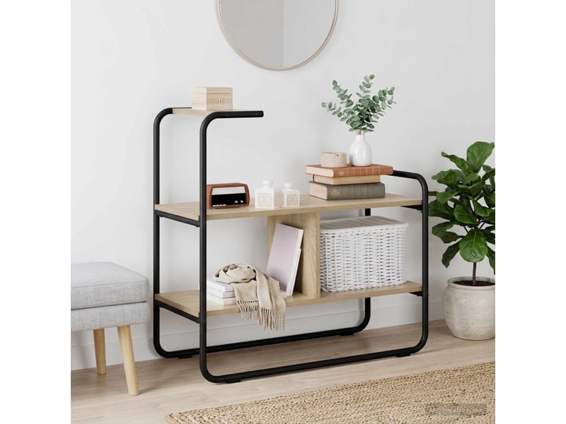  Vidaxl table console chêne sonoma 80 x 35 x 75 cm bois d'ingénierie  - Conforama B