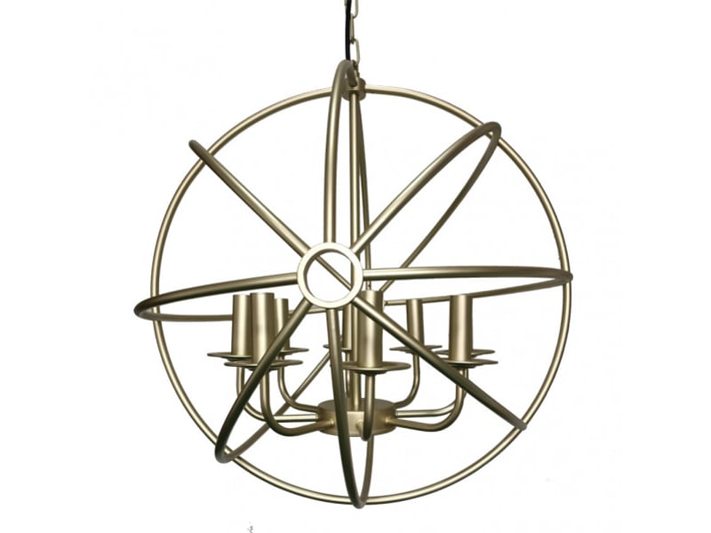  Fabrilamp arneses, suspension classique, 8xe14, doré, 65-150 x 52 x 49 cm 141798002 - Conforama C