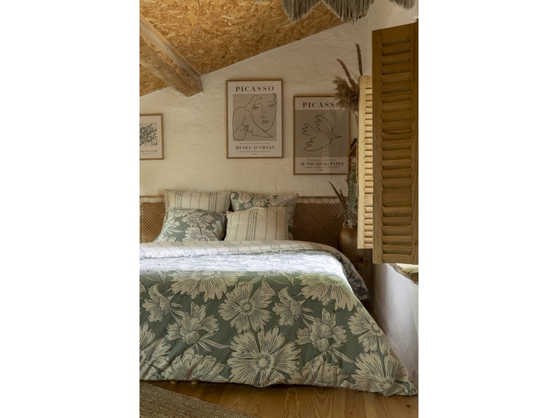  Housse de couette 200 x 200 cm 100% coton 57 fils imprimé tamara 15135 - Conforama D