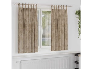 Lot de 2 rideaux en velours, rideaux de fenêtre champagne 175 x 140 cm velours cf44170