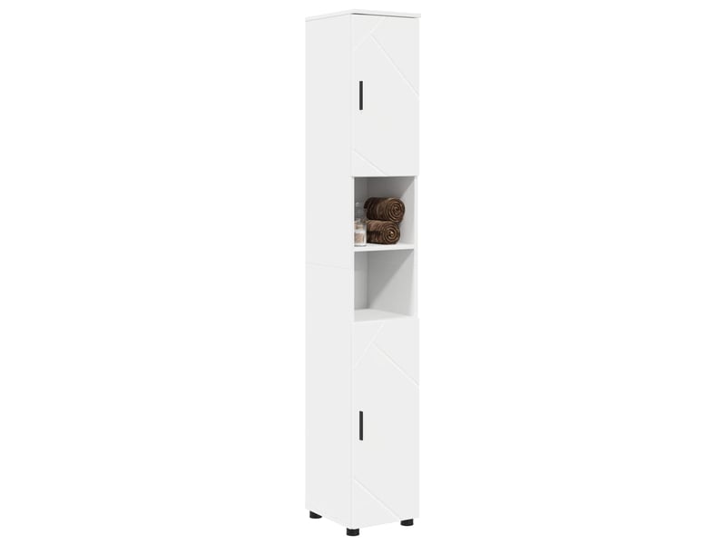 Cabinet de salle de bain, armoire salle de bain blanc 30 x 35 x 192 cm cf65235  - Conforama C