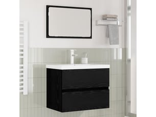 Ensemble de mobilier de salle de bain 3 pc chêne noir cf64335